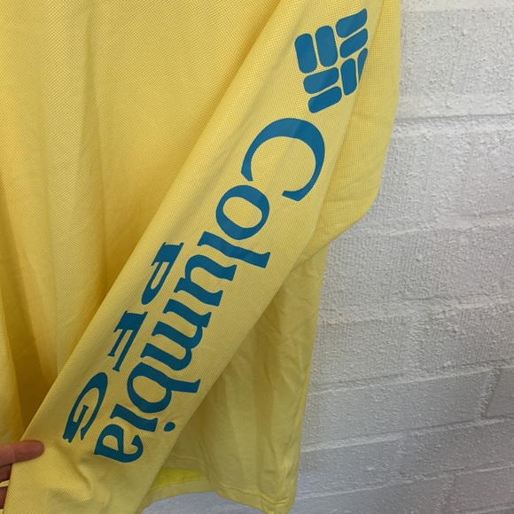 Columbia Yellow PFG Terminal Tackle Omni-Shade Long Sleeve Top sz L - Picture 6 of 10